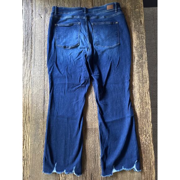 Judy Blue Boot Cut Raw Hem Jeans - Picture 2 of 10